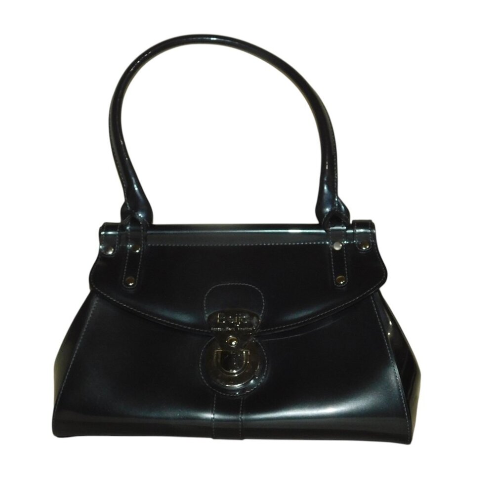 Beijo London Paris New York Handbag Charcoal Gray Purse - Picture 1 of 15
